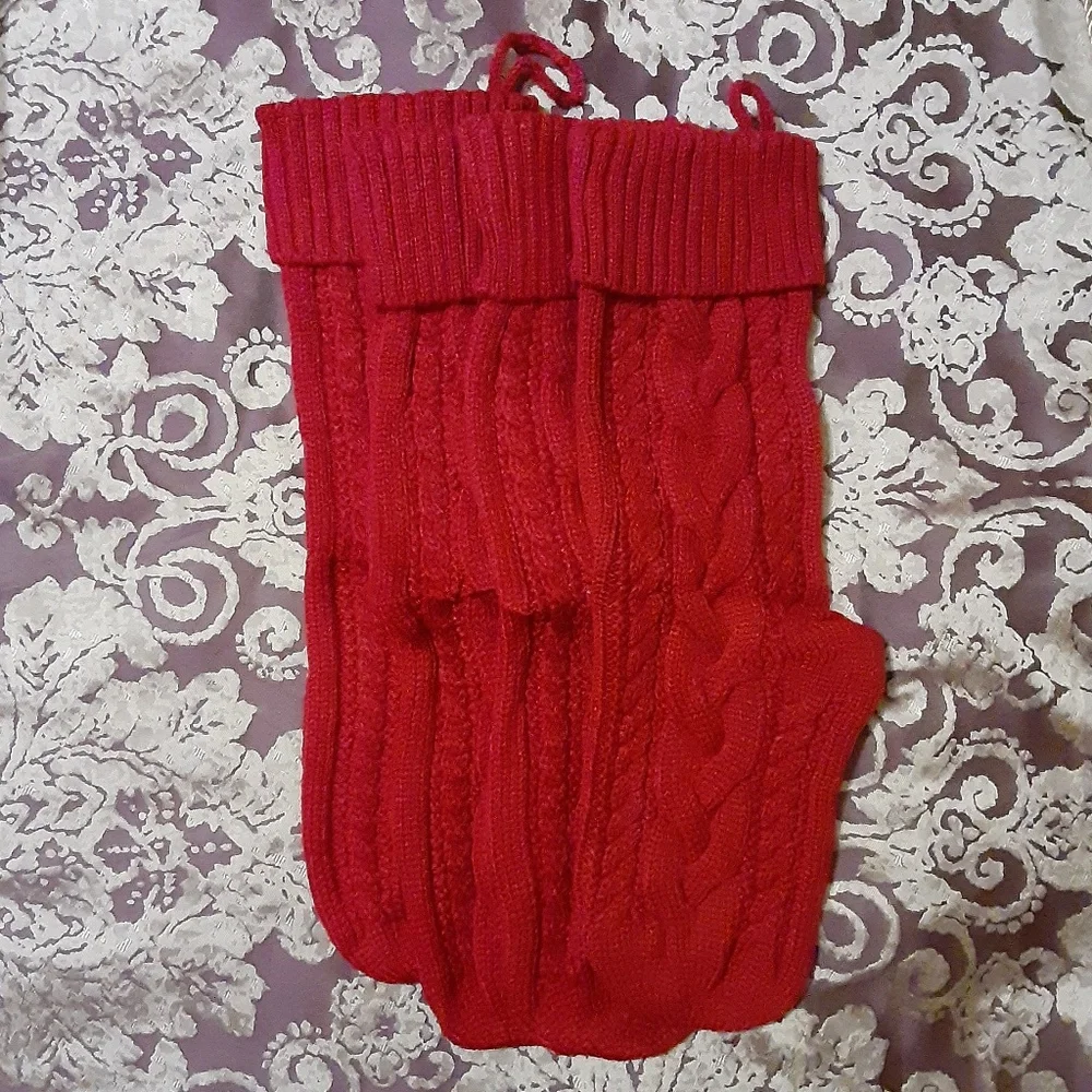 KaKaPops 4 Cable Knit Christmas Stockings